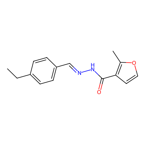 N'-[(E)-(4-ethylphenyl)methylidene]-2-methylfuran-3-carbohydrazide structure