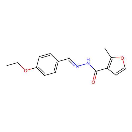 N'-[(E)-(4-ethoxyphenyl)methylidene]-2-methylfuran-3-carbohydrazide structure