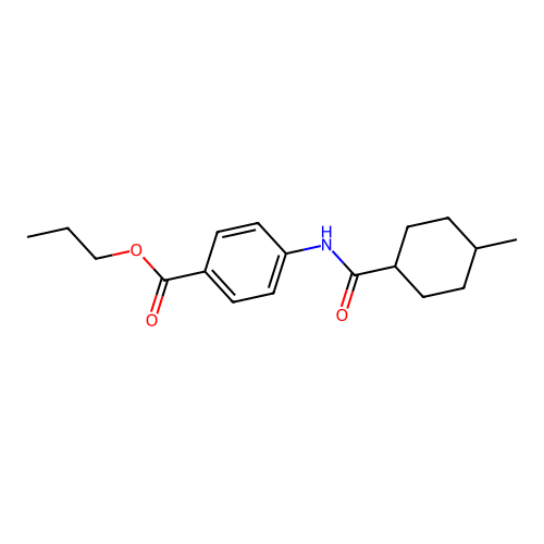 Propyl 4-{[(4-methylcyclohexyl)carbonyl]amino}benzoate structure