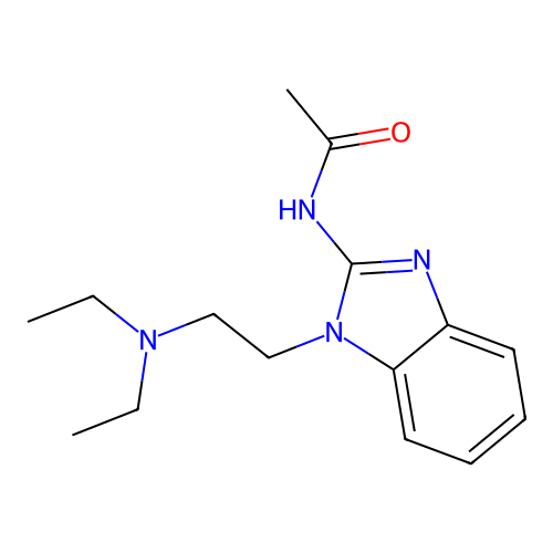 N-{1-[2-(diethylamino)ethyl]-1H-benzimidazol-2-yl}acetamide structure