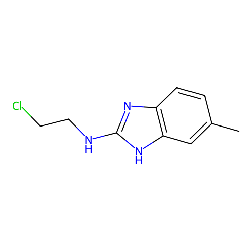 N-(2-chloroethyl)-5-methyl-1H-benzimidazol-2-amine structure