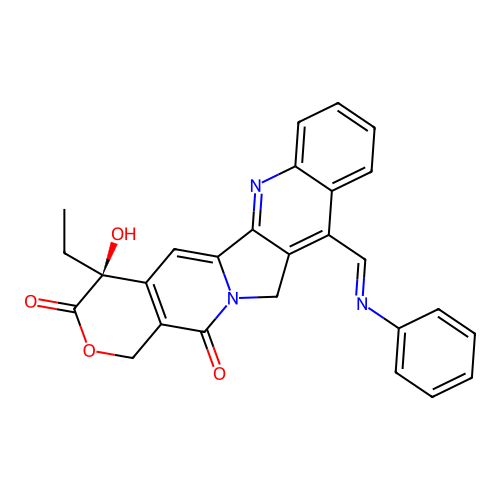 7-Phenyliminomethylcamptothecin structure