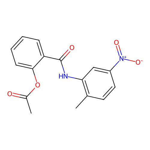 2-[(2-Methyl-5-nitrophenyl)carbamoyl]phenyl acetate structure