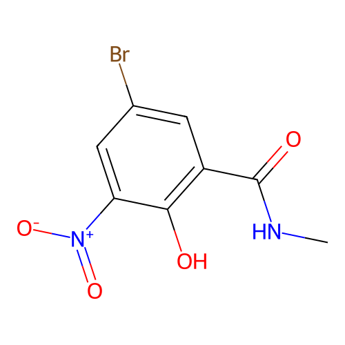 5-bromo-2-hydroxy-N-methyl-3-nitrobenzamide structure