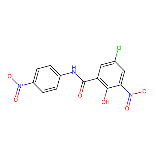5-chloro-2-hydroxy-3-nitro-N-(4-nitrophenyl)benzamide structure