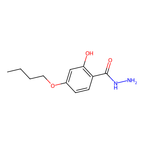 Benzoic acid, 4-butoxy-2-hydroxy-, hydrazide structure