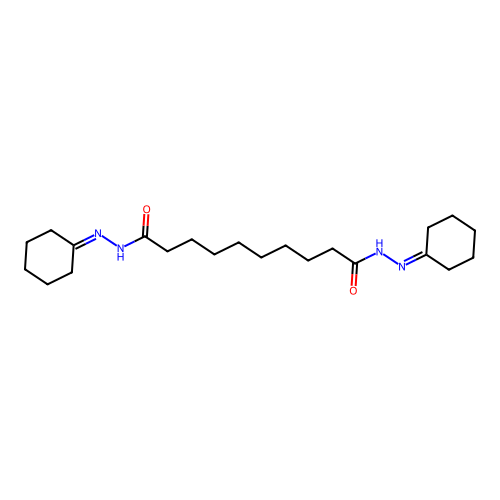 N'(1),N'(10)-Dicyclohexylidenedecanedihydrazide structure