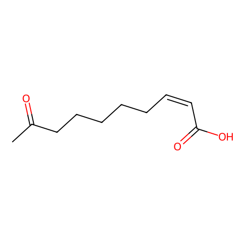 cis-9-Oxo-2-decenoic acid structure