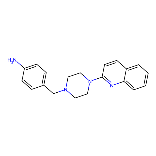 4-{[4-(Quinolin-2-yl)piperazin-1-yl]methyl}aniline structure