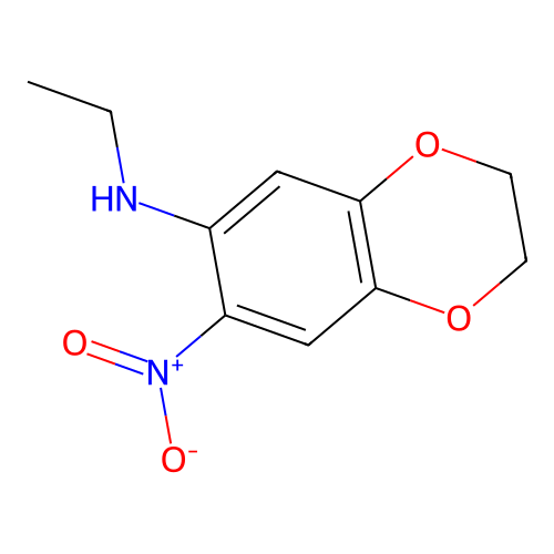 N-ethyl-7-nitro-2,3-dihydro-1,4-benzodioxin-6-amine structure