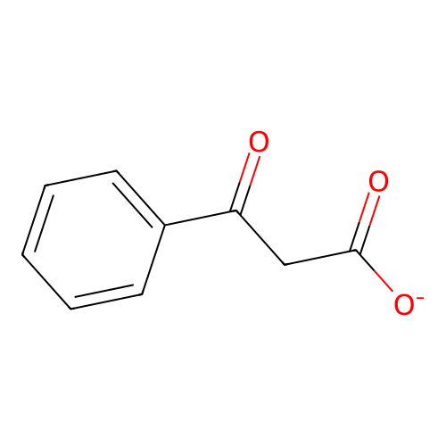 Benzenepropanoic acid, beta-oxo-, ion(1-) structure