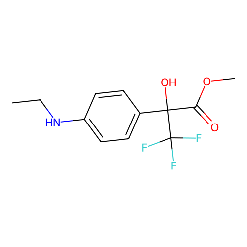 Methyl 2-[4-(ethylamino)phenyl]-3,3,3-trifluoro-2-hydroxypropanoate structure