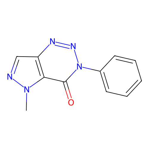 5-Methyl-3-phenylpyrazolo[4,5-d]1,2,3-triazin-4-one structure