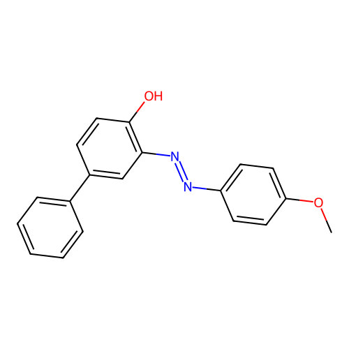 (6E)-6-[(4-methoxyphenyl)hydrazinylidene]-4-phenylcyclohexa-2,4-dien-1-one structure