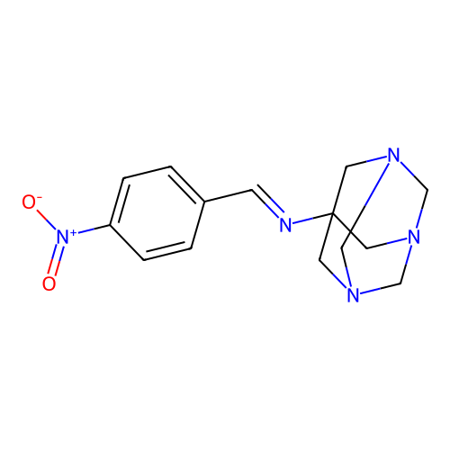 1,3,5-Triazaadamantane, 7-(4-nitrobenzlidenamino)- structure