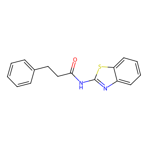 N-(1,3-benzothiazol-2-yl)-3-phenylpropanamide structure