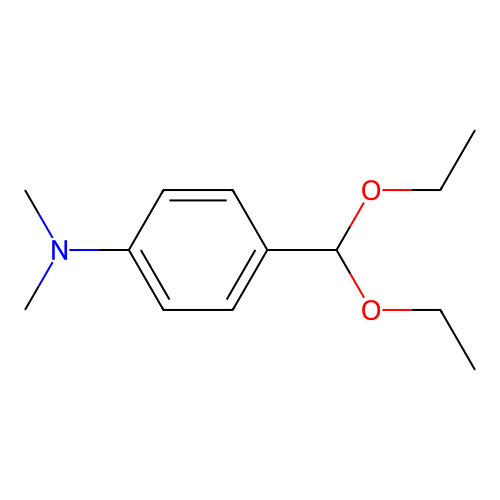 4-Dimethylaminobenzaldehyde diethyl acetal structure
