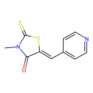 (Z)-3-methyl-5-(pyridin-4-ylmethylene)-2-thioxothiazolidin-4-one structure