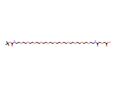 BocNH-PEG11-CH2CH2NHCOCH2OCH2COOH structure