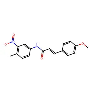 (E)-3-(4-methoxyphenyl)-N-(4-methyl-3-nitrophenyl)prop-2-enamide structure