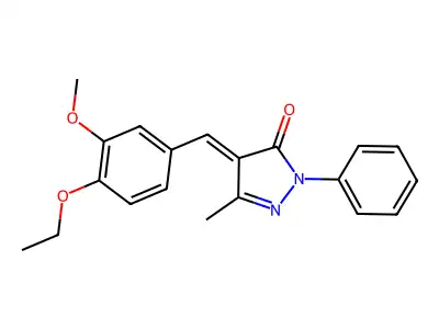 (4E)-4-[(4-ethoxy-3-methoxyphenyl)methylidene]-5-methyl-2-phenylpyrazol-3-one structure