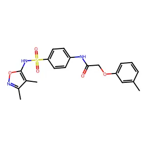 N-[4-(3,4-Dimethyl-isoxazol-5-ylsulfamoyl)-phenyl]-2-m-tolyloxy-acetamide structure