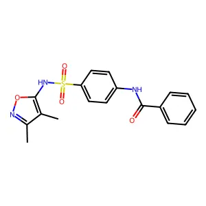 N-{4-[(3,4-dimethyl-1,2-oxazol-5-yl)sulfamoyl]phenyl}benzamide structure