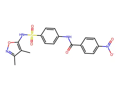 N-{4-[(3,4-dimethyl-1,2-oxazol-5-yl)sulfamoyl]phenyl}-4-nitrobenzamide structure