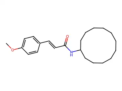 (2E)-N-cyclododecyl-3-(4-methoxyphenyl)prop-2-enamide structure