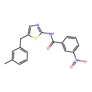 N-[5-(3-methylbenzyl)-1,3-thiazol-2-yl]-3-nitrobenzamide structure