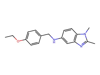 (1,2-Dimethyl-1H-benzoimidazol-5-yl)-(4-ethoxy-benzyl)-amine structure
