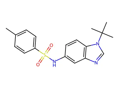 N-(1-tert-butylbenzimidazol-5-yl)-4-methylbenzenesulfonamide structure