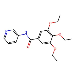 3,4,5-triethoxy-N-pyridin-3-ylbenzamide structure