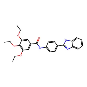 N-(4-(1H-benzo[d]imidazol-2-yl)phenyl)-3,4,5-triethoxybenzamide structure