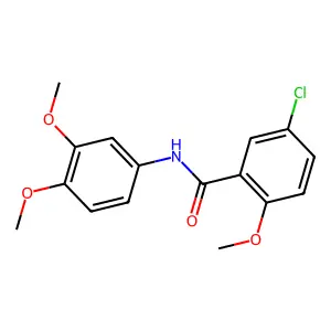 5-chloro-N-(3,4-dimethoxyphenyl)-2-methoxybenzamide structure