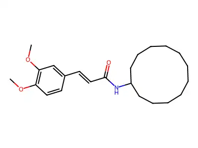 (2E)-N-cyclododecyl-3-(3,4-dimethoxyphenyl)acrylamide structure