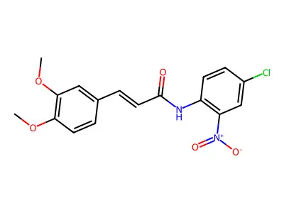 N-{4-chloro-2-nitrophenyl}-3-(3,4-dimethoxyphenyl)acrylamide structure