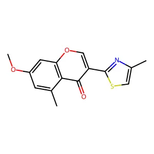 7-methoxy-5-methyl-3-(4-methyl-1,3-thiazol-2-yl)-4H-chromen-4-one structure