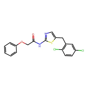 N-{5-[(2,5-Dichlorophenyl)methyl]-1,3-thiazol-2-YL}-2-phenoxyacetamide structure
