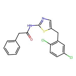 N-{5-[(2,5-Dichlorophenyl)methyl]-1,3-thiazol-2-YL}-2-phenylacetamide structure