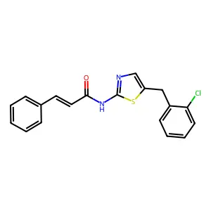 N-[5-(2-Chloro-benzyl)-thiazol-2-yl]-3-phenyl-acrylamide structure