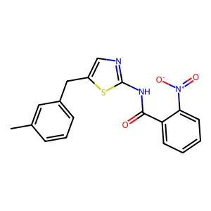 N-{5-[(3-Methylphenyl)methyl]-1,3-thiazol-2-YL}-2-nitrobenzamide structure