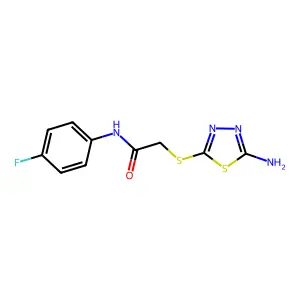 2-((5-Amino-1,3,4-thiadiazol-2-YL)thio)-N-(4-fluorophenyl)acetamide structure