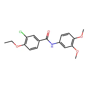 3-chloro-N-(3,4-dimethoxyphenyl)-4-ethoxybenzamide structure