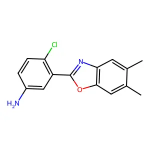 4-Chloro-3-(5,6-dimethyl-1,3-benzoxazol-2-yl)aniline structure