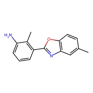 2-Methyl-3-(5-methyl-1,3-benzoxazol-2-yl)aniline structure
