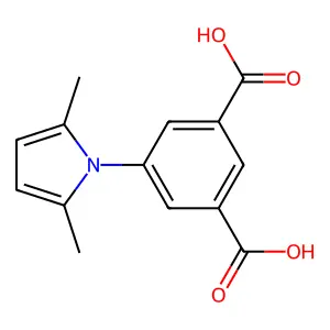 5-(2,5-dimethyl-1H-pyrrol-1-yl)benzene-1,3-dicarboxylic acid structure