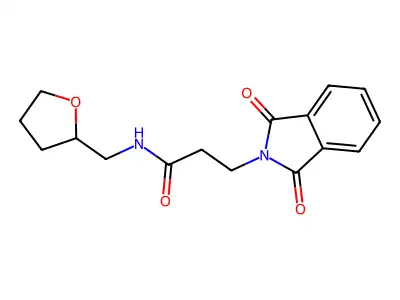 3-(1,3-dioxoisoindol-2-yl)-N-(oxolan-2-ylmethyl)propanamide structure