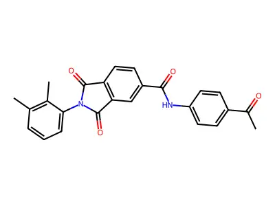N-(4-acetylphenyl)-2-(2,3-dimethylphenyl)-1,3-dioxo-2,3-dihydro-1H-isoindole-5-carboxamide structure
