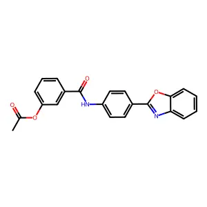 3-{[4-(1,3-Benzoxazol-2-yl)phenyl]carbamoyl}phenyl acetate structure